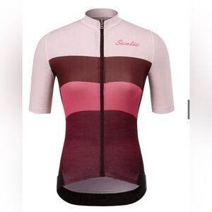 SANTIC Short Sleeve Cycling Jersey Full Zip
